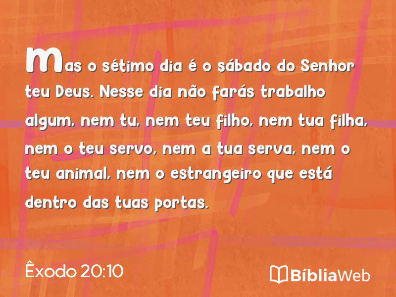 Êxodo 20:10 em imagem para compartilhar