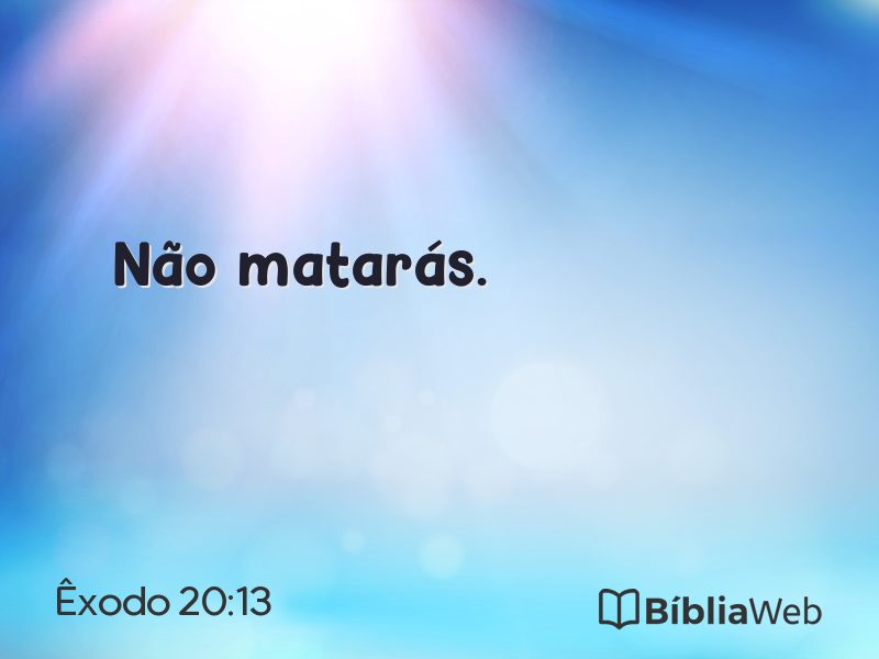 Êxodo 20:13 em imagem para compartilhar