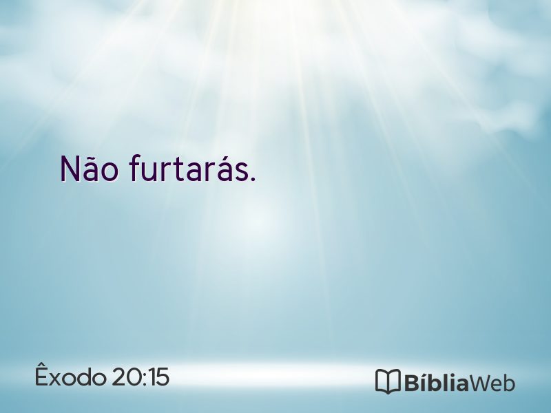 Êxodo 20:15 em imagem para compartilhar