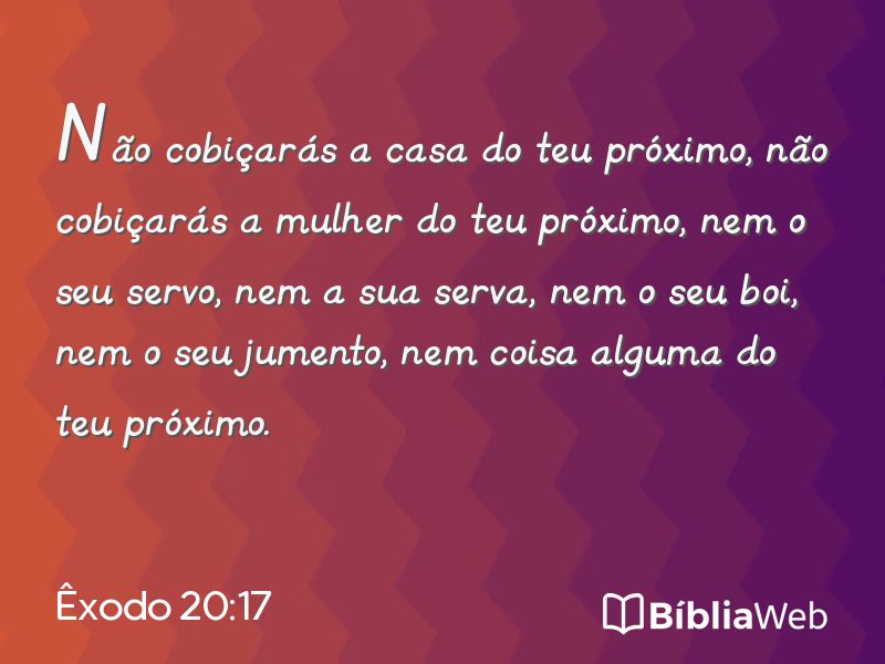Êxodo 20:17 em imagem para compartilhar
