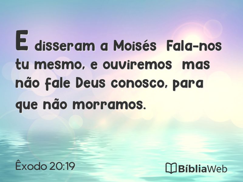 Êxodo 20:19 em imagem para compartilhar