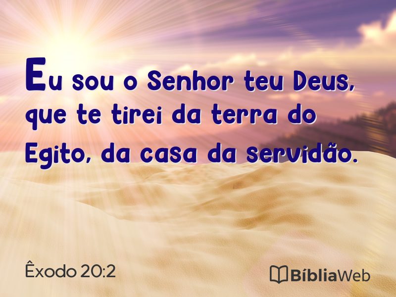 Êxodo 20:2 em imagem para compartilhar