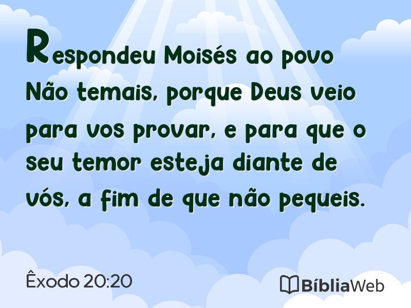 Êxodo 20:20 em imagem para compartilhar