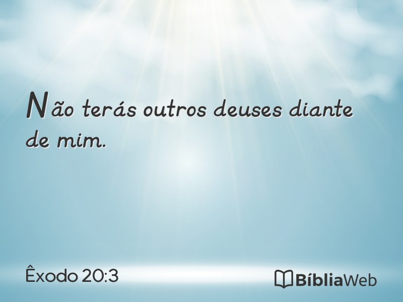 Êxodo 20:3 em imagem para compartilhar