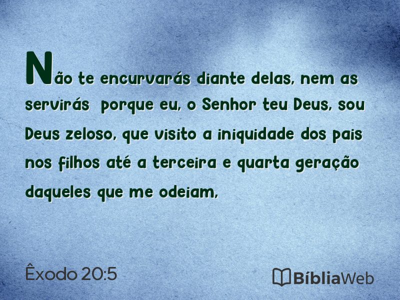 Êxodo 20:5 em imagem para compartilhar