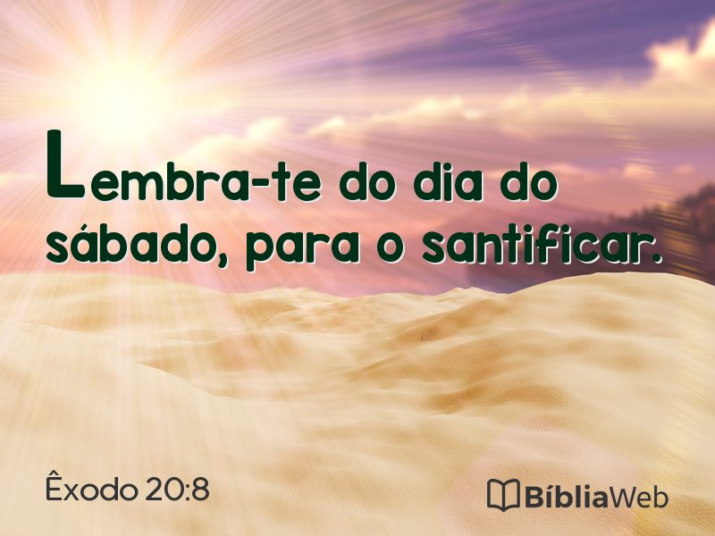 Êxodo 20:8 em imagem para compartilhar