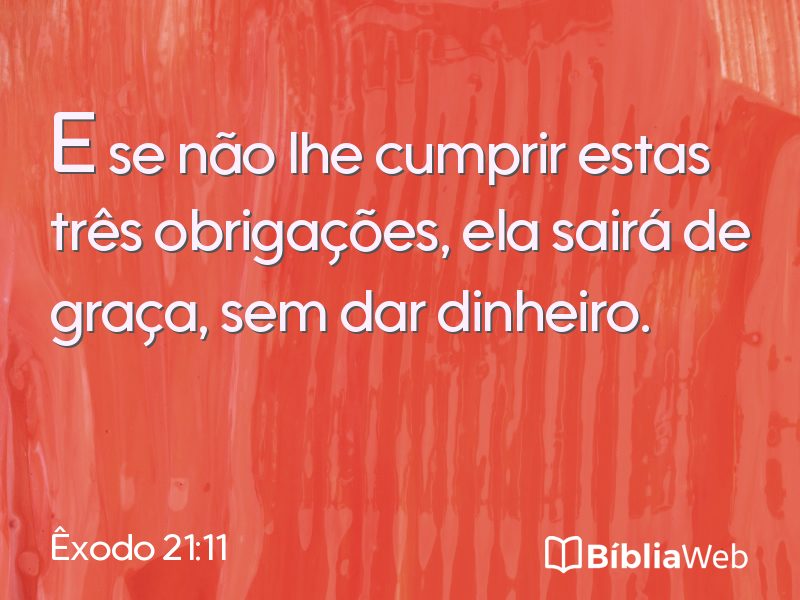 Êxodo 21:11 em imagem para compartilhar