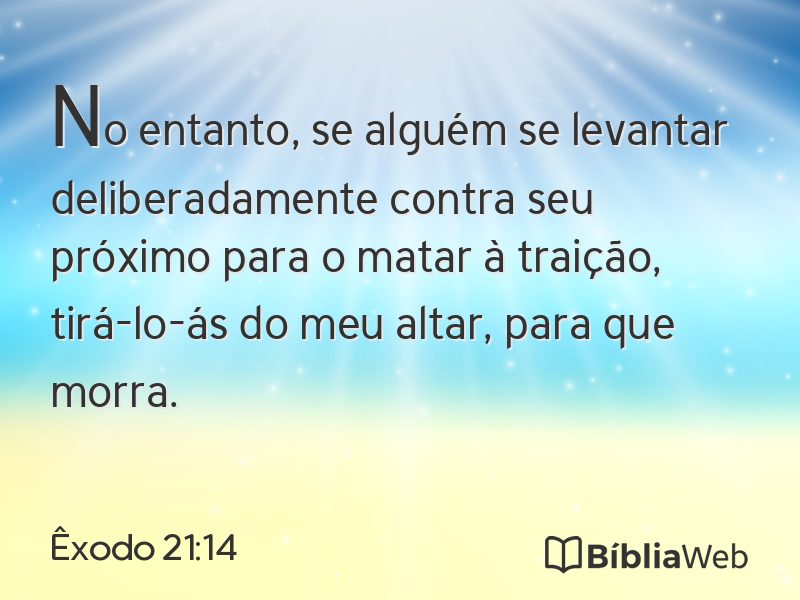 Êxodo 21:14 em imagem para compartilhar