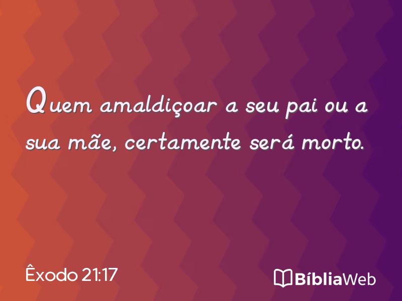 Êxodo 21:17 em imagem para compartilhar