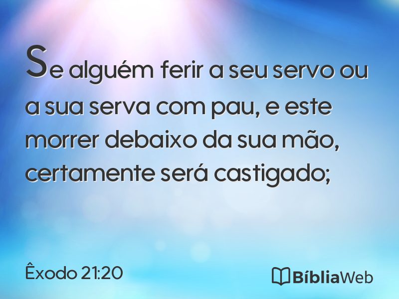 Êxodo 21:20 em imagem para compartilhar