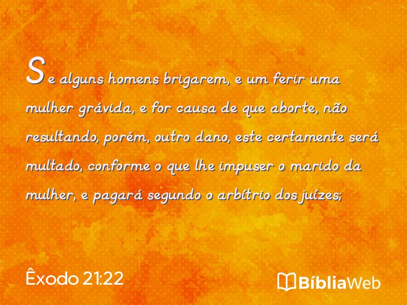 Êxodo 21:22 em imagem para compartilhar
