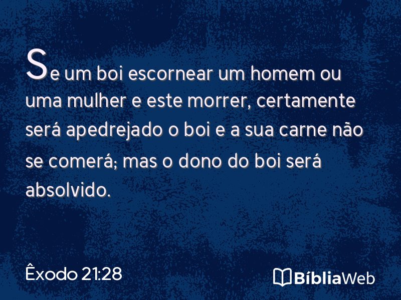 Êxodo 21:28 em imagem para compartilhar