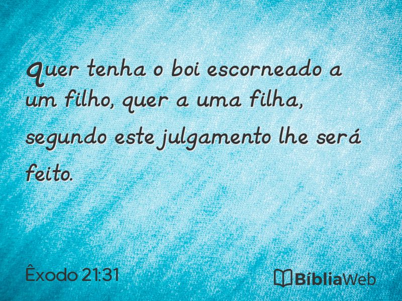 Êxodo 21:31 em imagem para compartilhar
