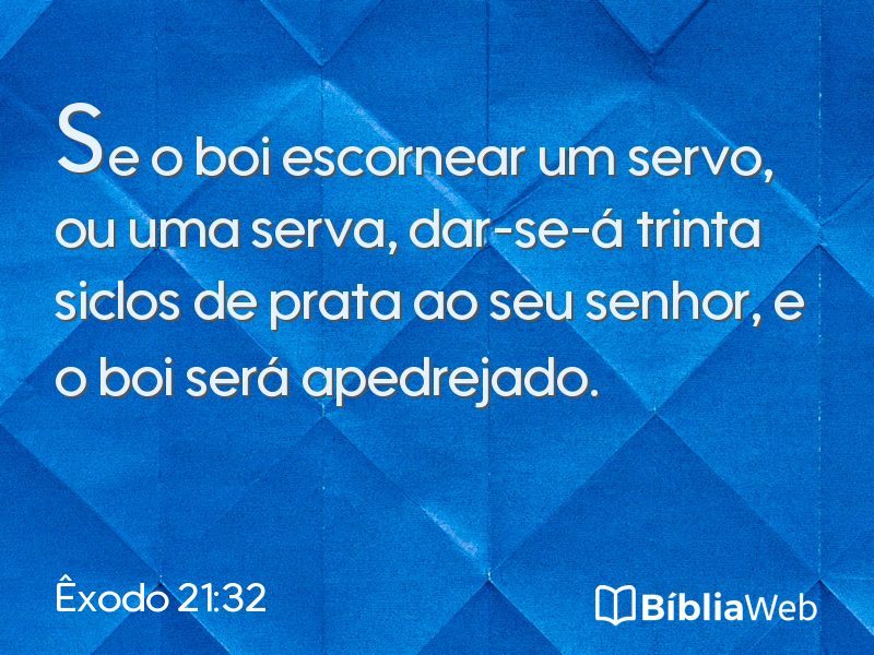 Êxodo 21:32 em imagem para compartilhar