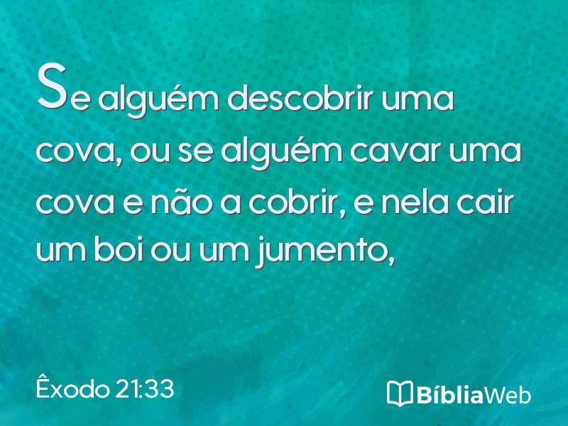 Êxodo 21:33 em imagem para compartilhar