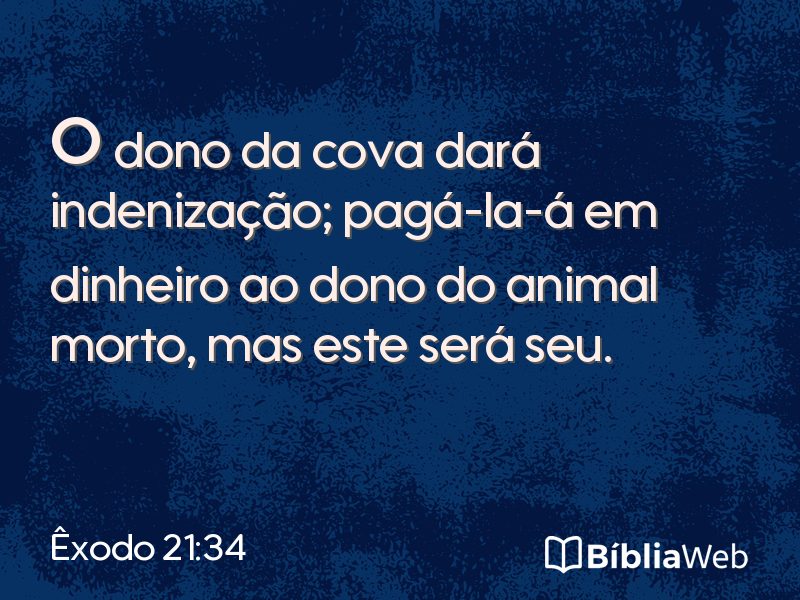 Êxodo 21:34 em imagem para compartilhar