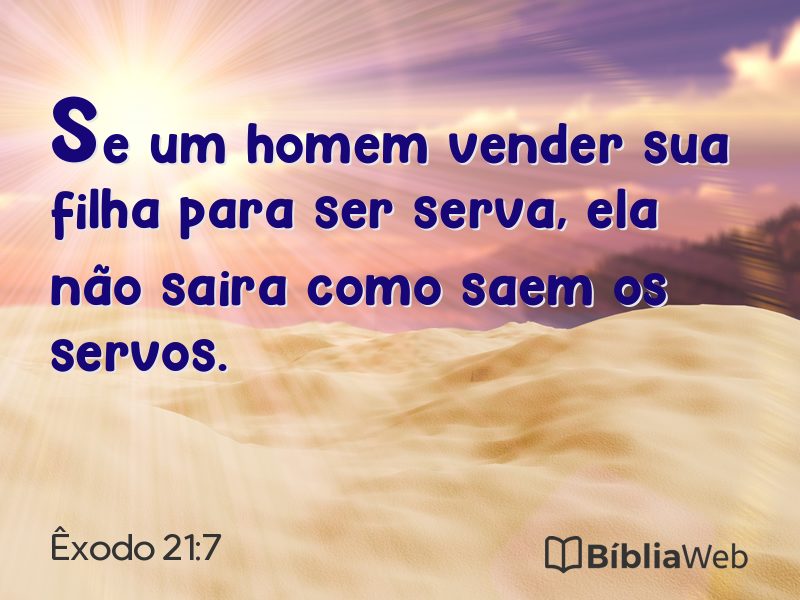 Êxodo 21:7 em imagem para compartilhar
