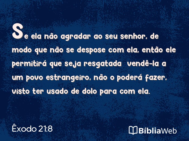 Êxodo 21:8 em imagem para compartilhar