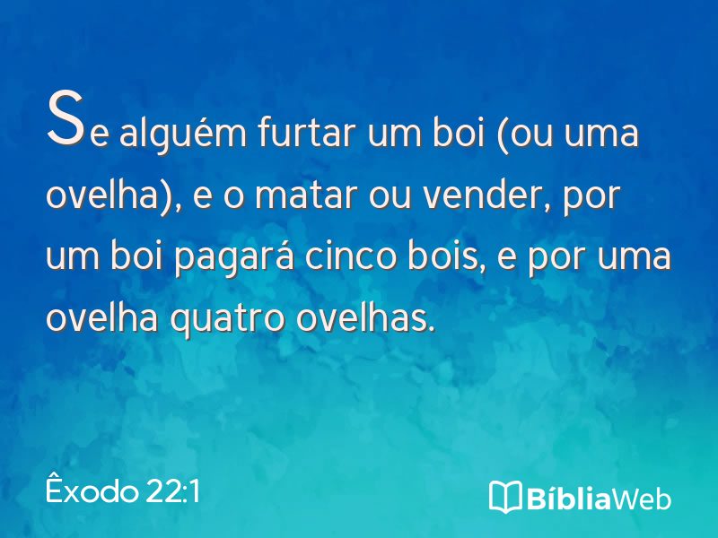Êxodo 22:1 em imagem para compartilhar