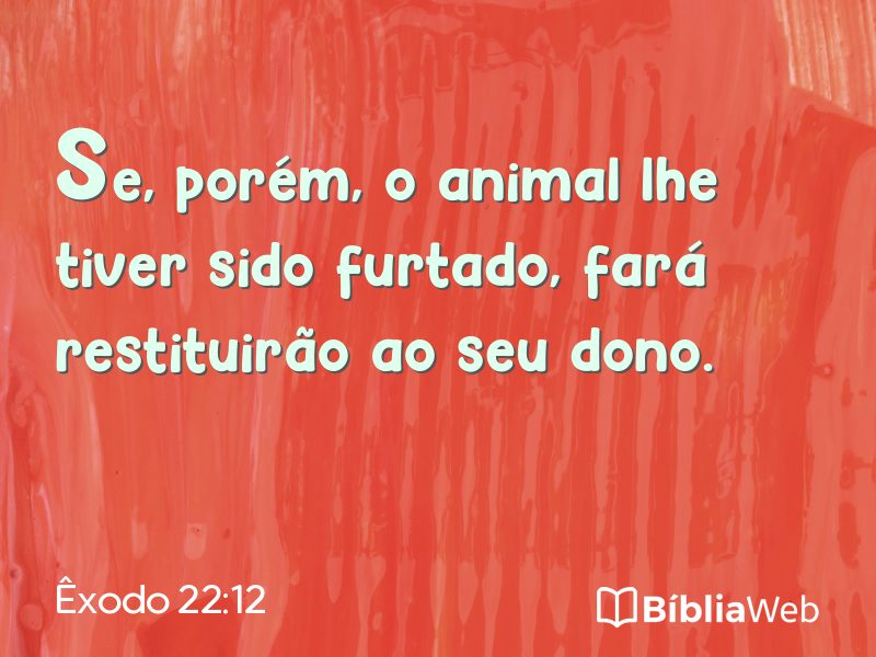 Êxodo 22:12 em imagem para compartilhar