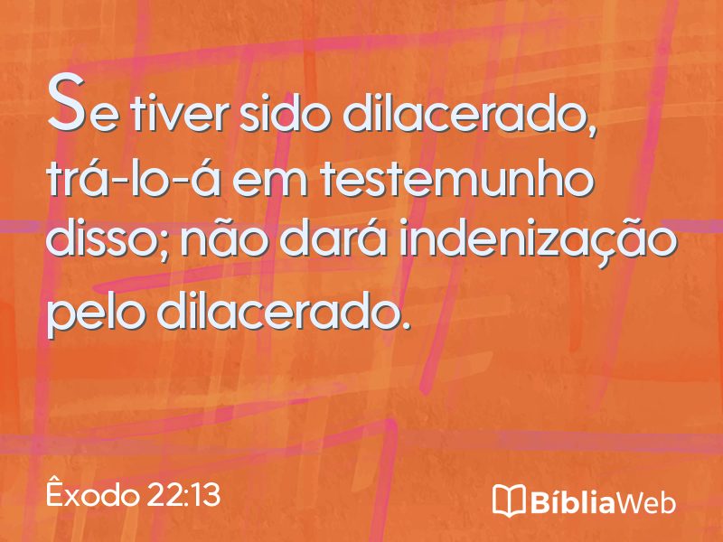 Êxodo 22:13 em imagem para compartilhar