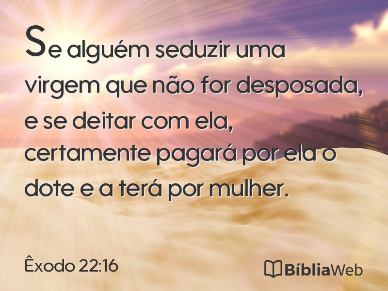 Êxodo 22:16 em imagem para compartilhar
