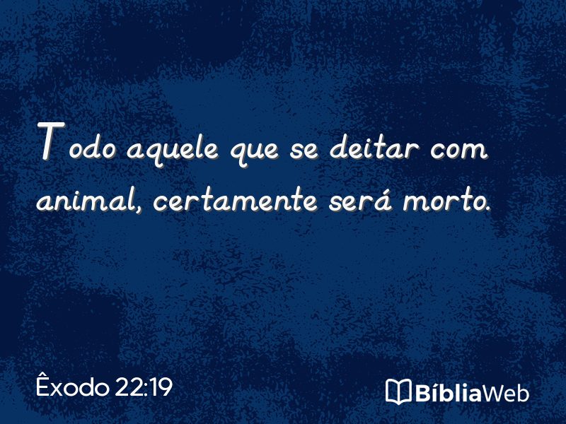 Êxodo 22:19 em imagem para compartilhar