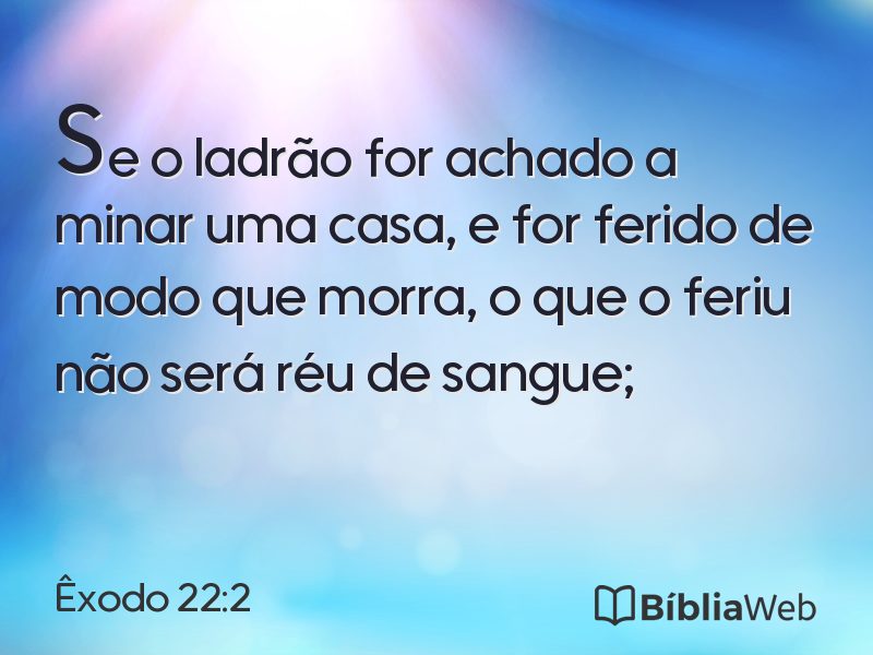 Êxodo 22:2 em imagem para compartilhar