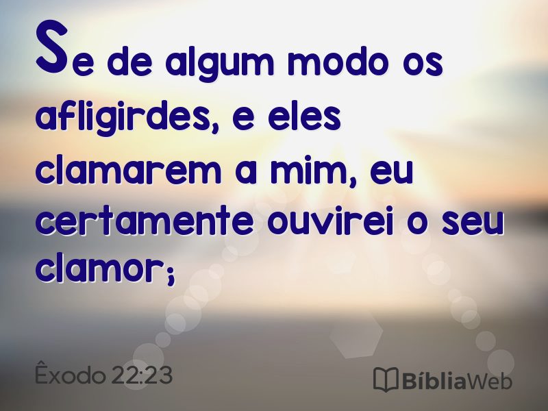 Êxodo 22:23 em imagem para compartilhar
