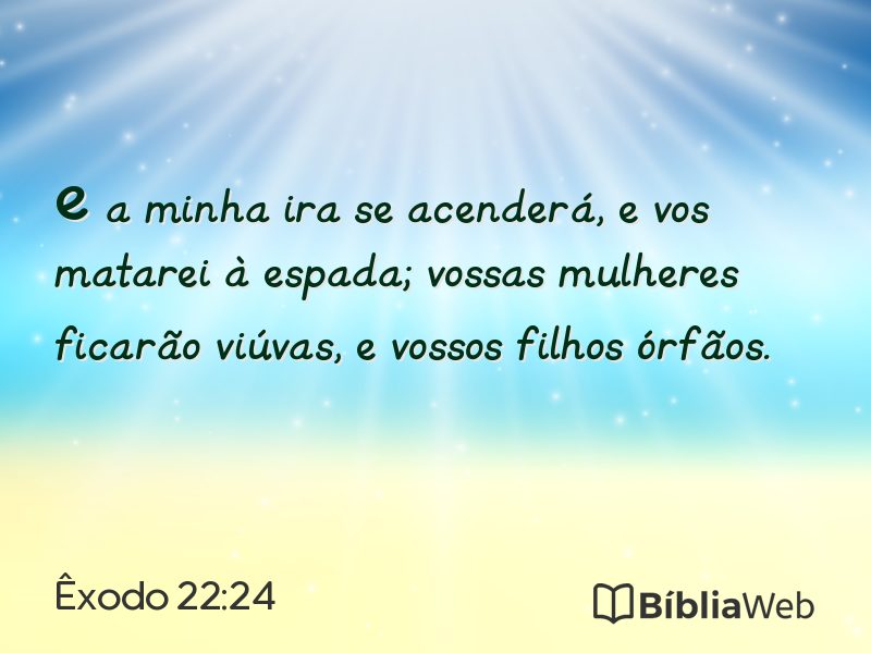 Êxodo 22:24 em imagem para compartilhar