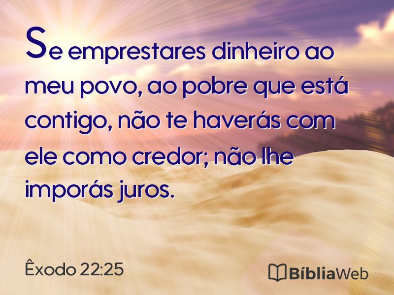Êxodo 22:25 em imagem para compartilhar