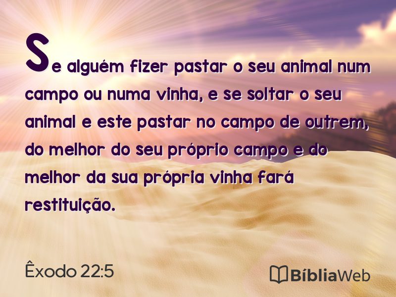 Êxodo 22:5 em imagem para compartilhar
