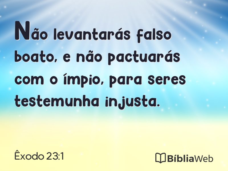 Êxodo 23:1 em imagem para compartilhar