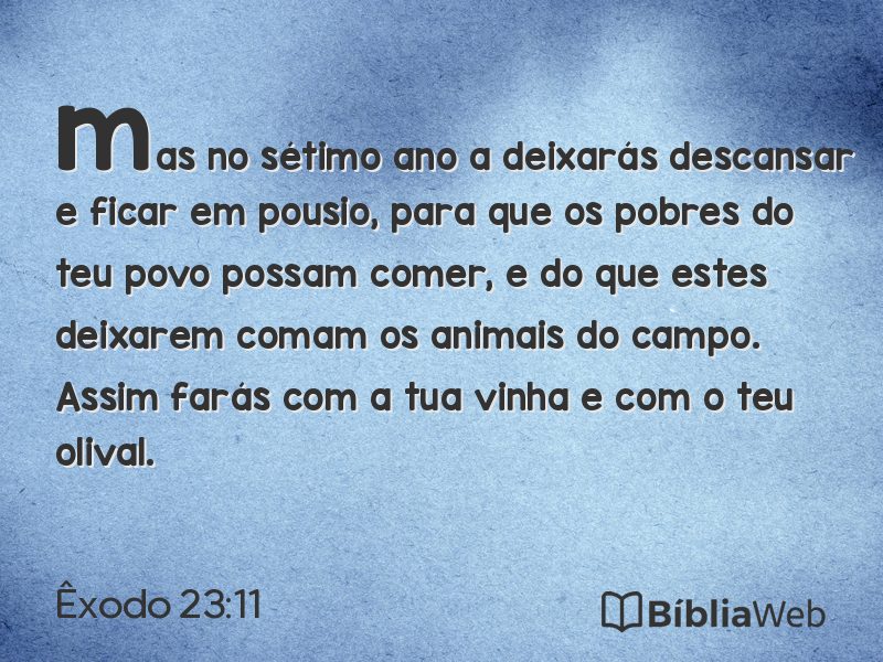 Êxodo 23:11 em imagem para compartilhar