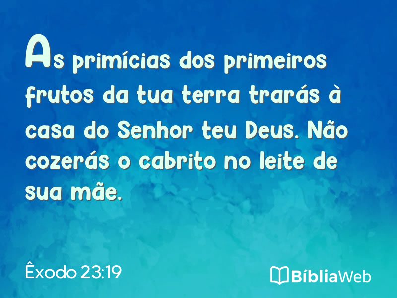 Êxodo 23:19 em imagem para compartilhar