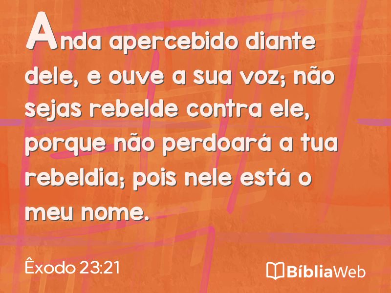 Êxodo 23:21 em imagem para compartilhar