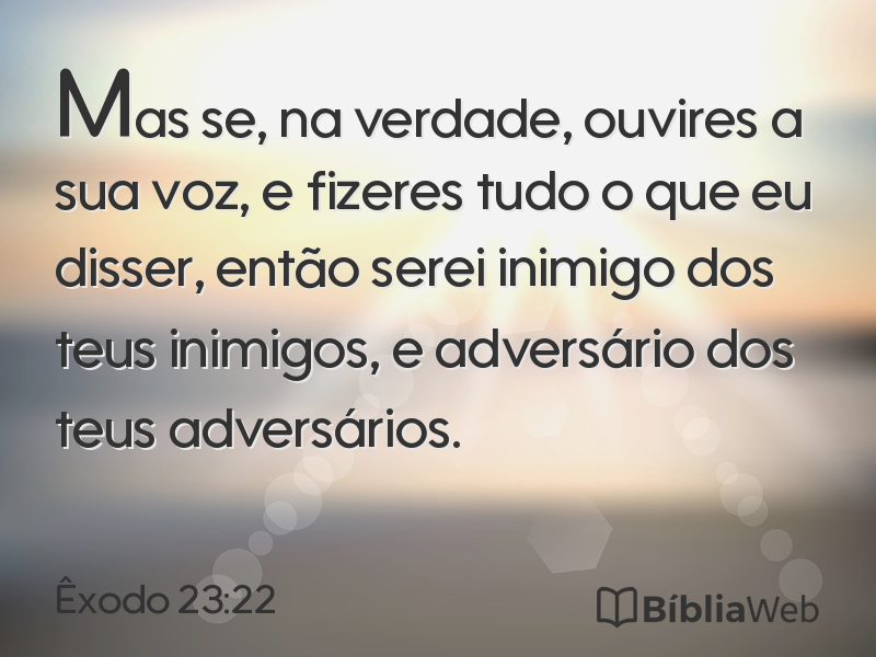 Êxodo 23:22 em imagem para compartilhar