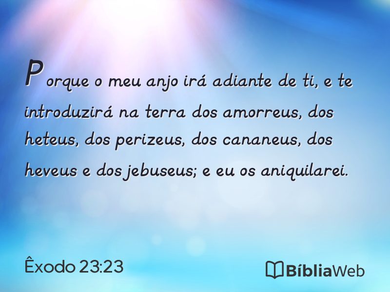 Êxodo 23:23 em imagem para compartilhar