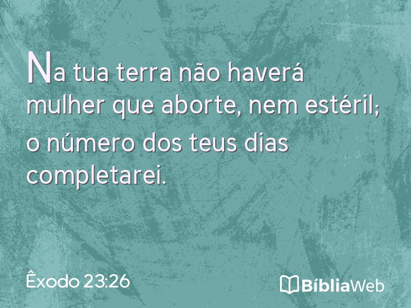 Êxodo 23:26 em imagem para compartilhar