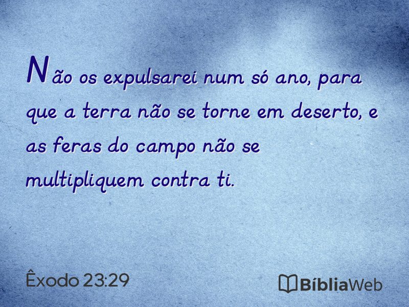Êxodo 23:29 em imagem para compartilhar