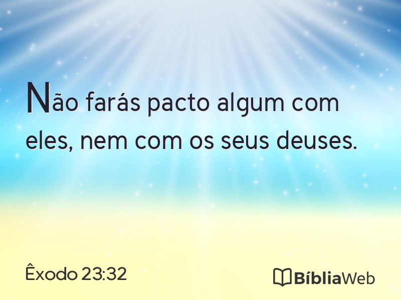 Êxodo 23:32 em imagem para compartilhar