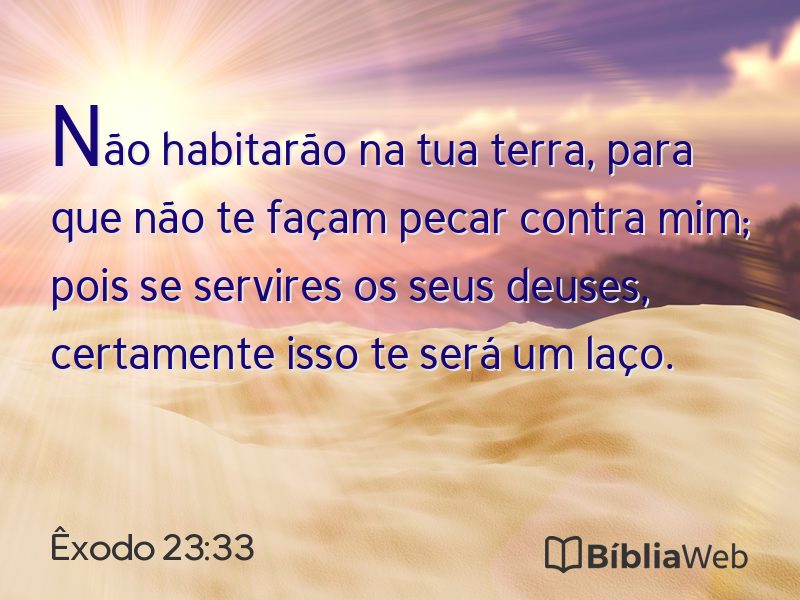 Êxodo 23:33 em imagem para compartilhar
