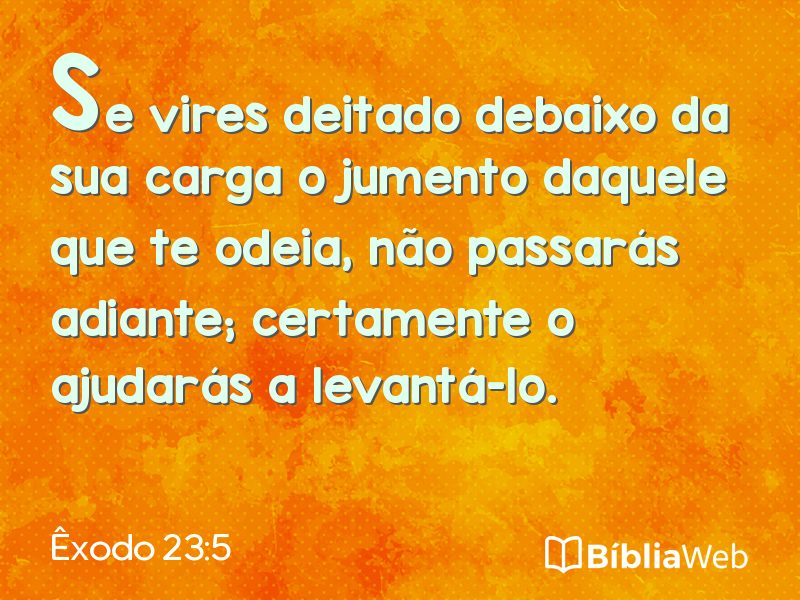 Êxodo 23:5 em imagem para compartilhar