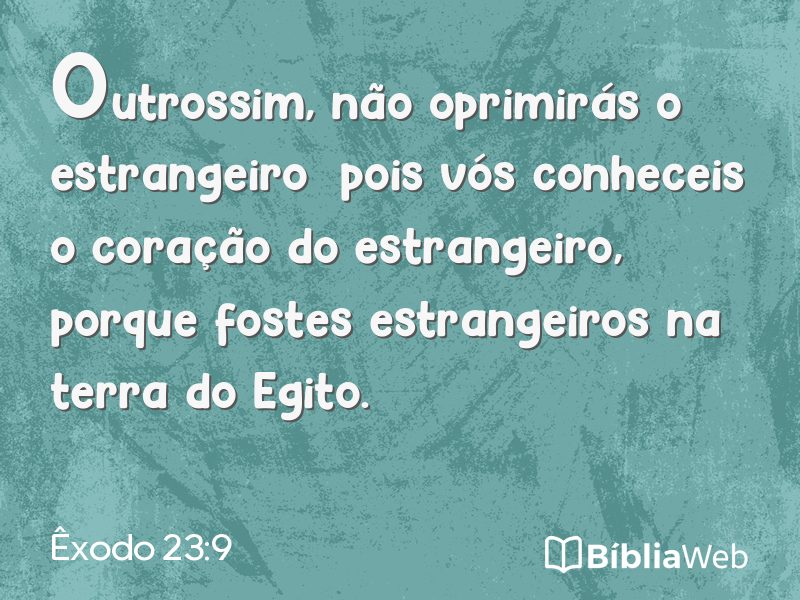 Êxodo 23:9 em imagem para compartilhar