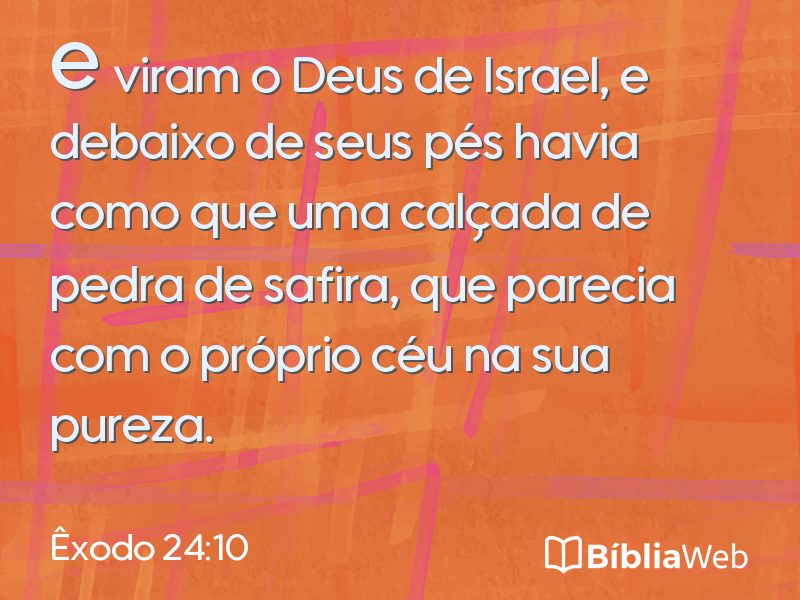 Êxodo 24:10 em imagem para compartilhar