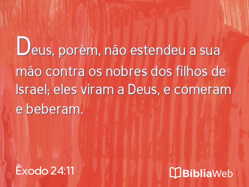 Êxodo 24:11 em imagem para compartilhar
