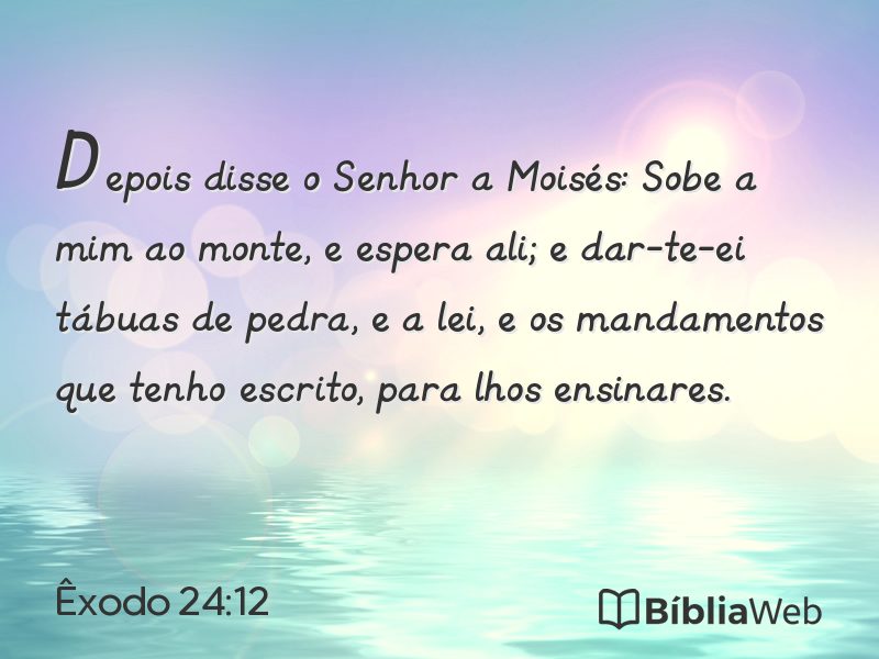 Êxodo 24:12 em imagem para compartilhar