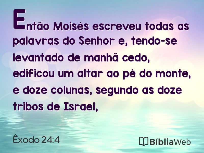Êxodo 24:4 em imagem para compartilhar