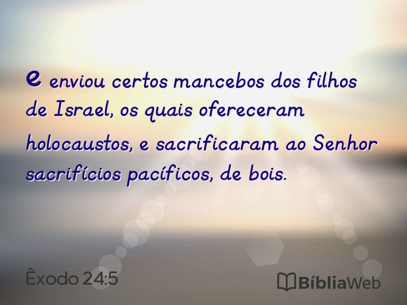 Êxodo 24:5 em imagem para compartilhar