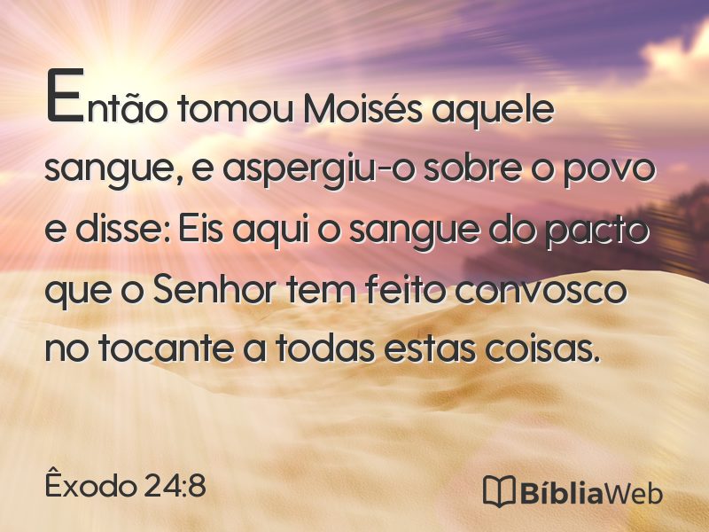 Êxodo 24:8 em imagem para compartilhar